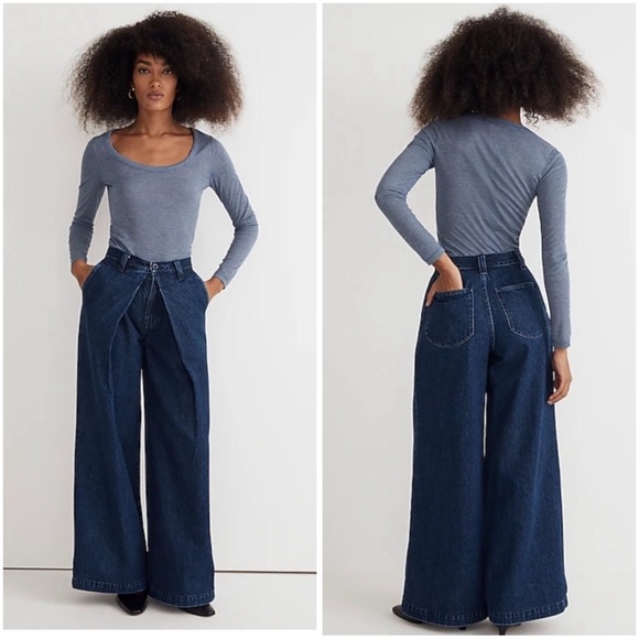 Madewell Extra Wide Leg Jeans Size 28 - Picture 1 of 16